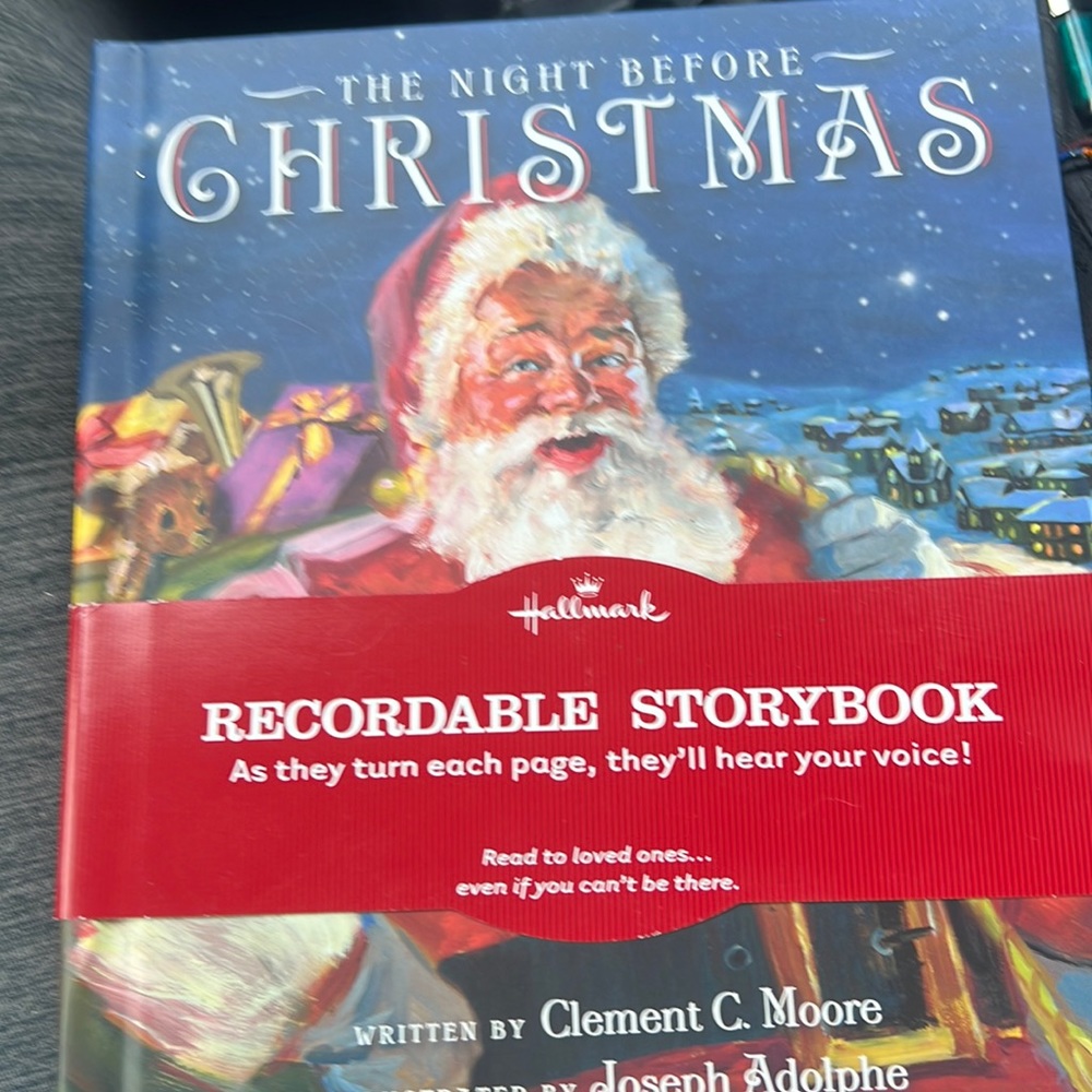 The Night Before Christmas Recordable Story Book Hallmark Gift Book (never used)